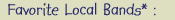 Favorite Local Bands